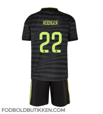 Real Madrid Antonio Rudiger #22 Tredjetrøje Børn 2022-23 Kortærmet (+ Korte bukser)